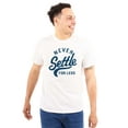 thumbnail image 1 of Inspirational Never Settle For Less Plus Size Crewneck Graphic Tee Shirt Brisco Brands 4X, 1 of 4