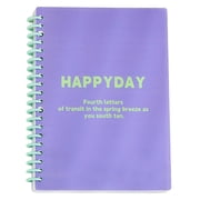 Inspirational Notebook - Happy Day Journal,Motivational Notebook,Positive Gifts Hardcover Spiral Notebook,Inspiring Quotes Journal for Women,Inspirational Journal for Women,Purple,1 Pack,5.7x8 Inch