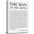 thumbnail image 1 of Inspirational Office Canvas Wall Art Inspiring Motivational Quotes the Man in the Arena Positive Speech Picture Wall Decor Poster Print Artwork for Bedroom Men Dorm Classroom Home Decoration, 1 of 3