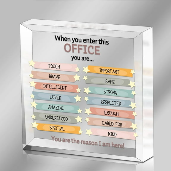 Inspirational Office Gift for Coworkers, Positive Affirmations Office Decor, Funny Coworker Gifts Friends, Motivational Office Cubicle Desk Decor Acrylic