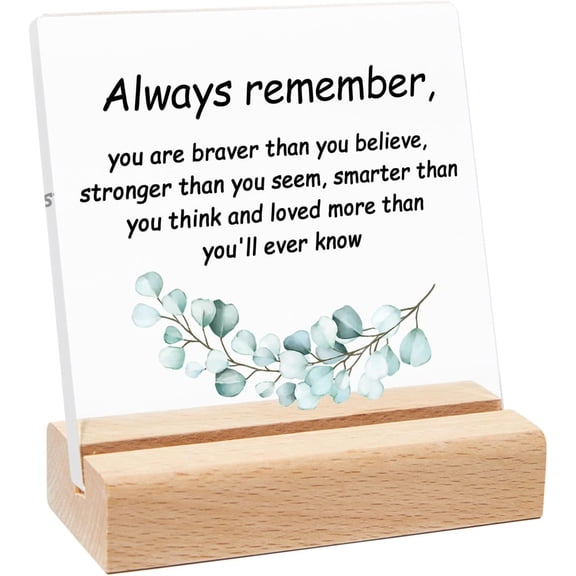 Inspirational Office Sign,Encouragement Decor for Desk Cubicle Home Office,Funny Quote Gift for Women Friends Classmates Family Coworkers 4x4 Inch