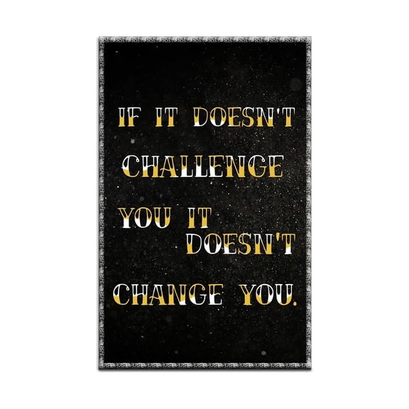Inspirational Office Wall Art, Motivational Challenge Canvas Poster for Growth and Resilience Home Decor