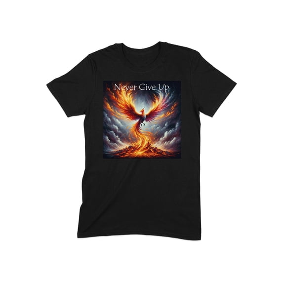 Inspirational Phoenix T-Shirt, Never Give Up, Motivational Graphic Tee ...