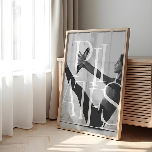 Inspirational Pilates Quote Art Print – Fitness Motivation Wall Decor for Home Gym Training Area, Studio Workout Space or Wellness Room, Size 24x36 Unframed Poster