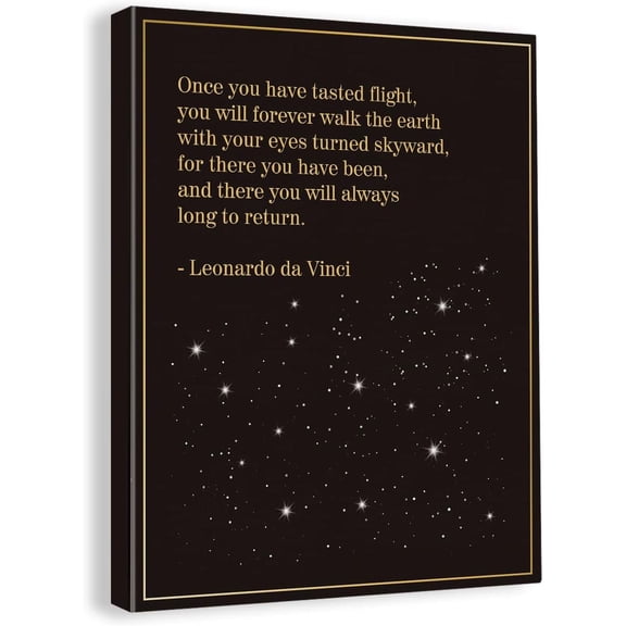 Inspirational Pilot Quote Wall Art Decor Canvas Painting 12"x15" Framed Canvas Artwork Print Poster for Home, Office, School & Gifting