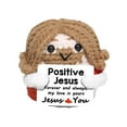 thumbnail image 1 of Inspirational Plush Doll with Positive Message, Handcrafted Crochet Figure, Motivational Gift for Home or Office Décor, Unique Thoughtful Present for Friends and Family, 1 of 5