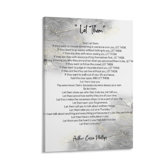 Inspirational Poetry Just Let Them Poem Knowledge Science Poster  Bedroom Office Room Printed Canvas Poster Wall Art Decoration Painting Aesthetic Poster