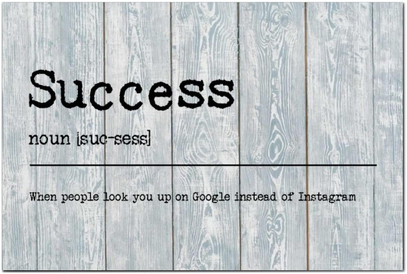 Inspirational Positive Wall Plaque Success Definition Wooden Sign