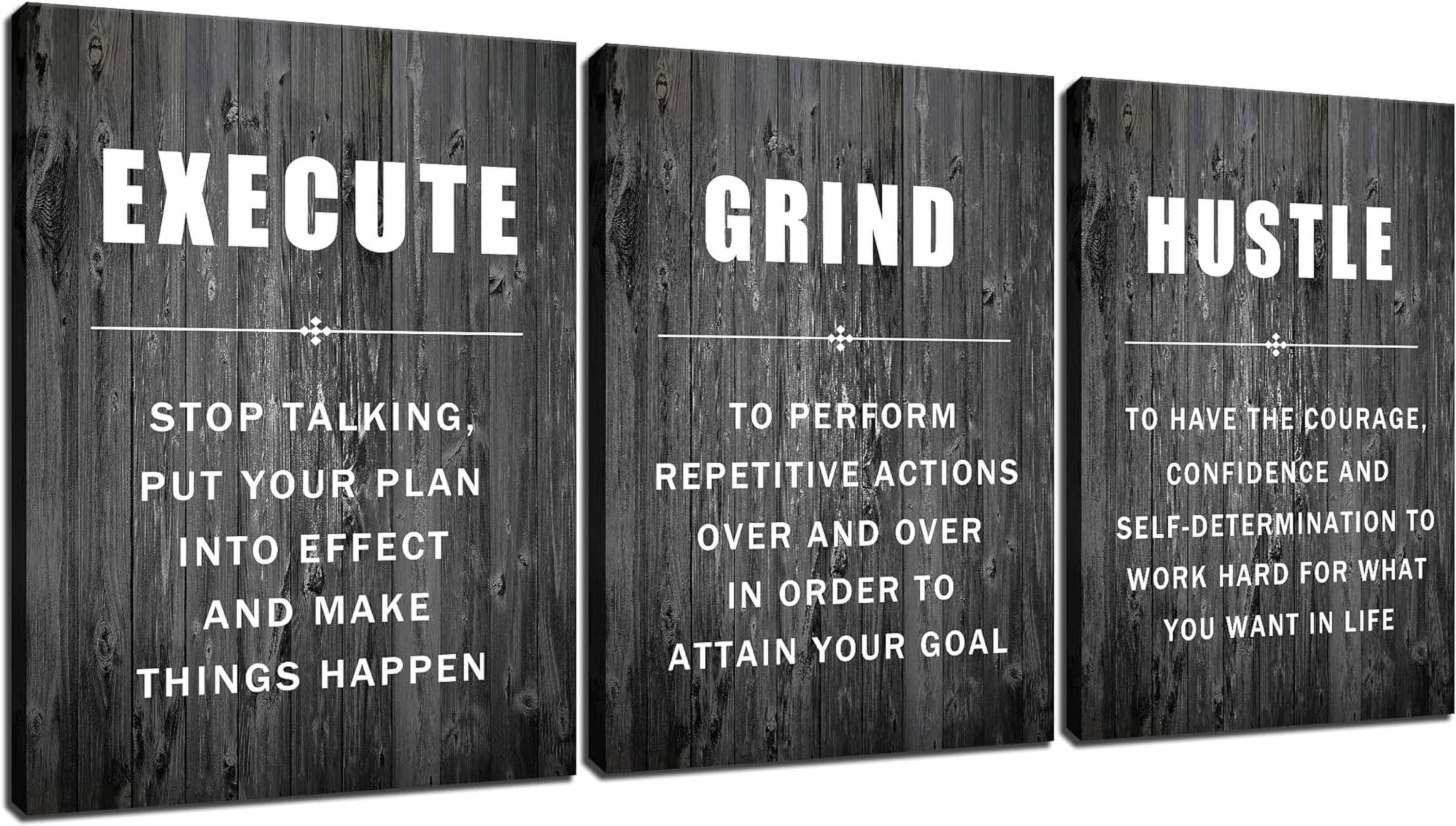 Inspirational Poster Motivational Wall Art 3 Pieces Canvas Prints ...