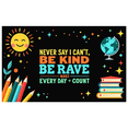 thumbnail image 1 of Inspirational Quote Banner with Sun Globe Pencils Books Decor, Motivational Background for School Events Office Decorations Party Setups Classroom Decor Personal Spaces, 1 of 8