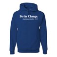 thumbnail image 1 of Inspirational Quote Be the Change by Mahatma Gandhi 1913 Unisex Graphic Hoodie Sweatshirt, Royal, 3XL, 1 of 3