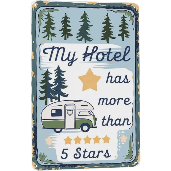 Inspirational Quote Camper RV Rustic Metal Tin Sign 8x12 Inch Wall Decor