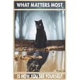 thumbnail image 1 of Inspirational Quote Cat Poster What Matters Most is How You See Yourself Cat Sign For Women Girls Room Wall Decor 8*12 in, 1 of 5