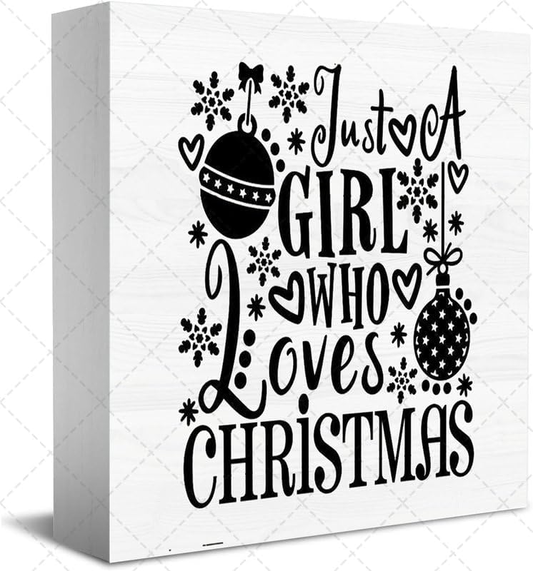 Inspirational Quote Decorative Wooden Box Sign Just A Girl Who Loves