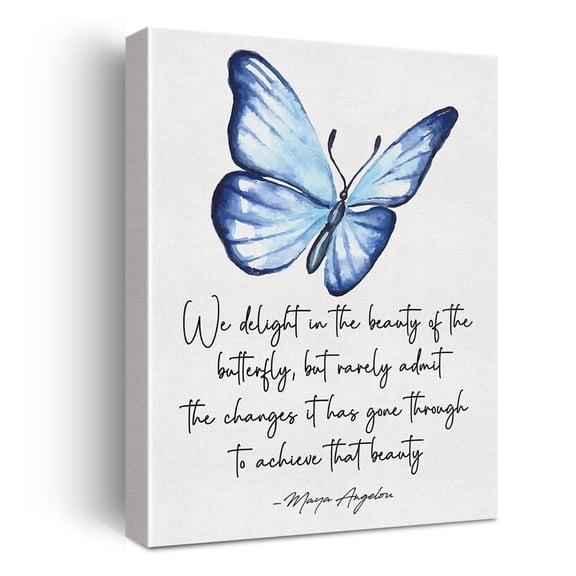 Inspirational Quote We Delight in the Beauty of the Butterfly Painting Canvas Wall Art poster Office Home Decor Motivational Poster Picture Artwork poster