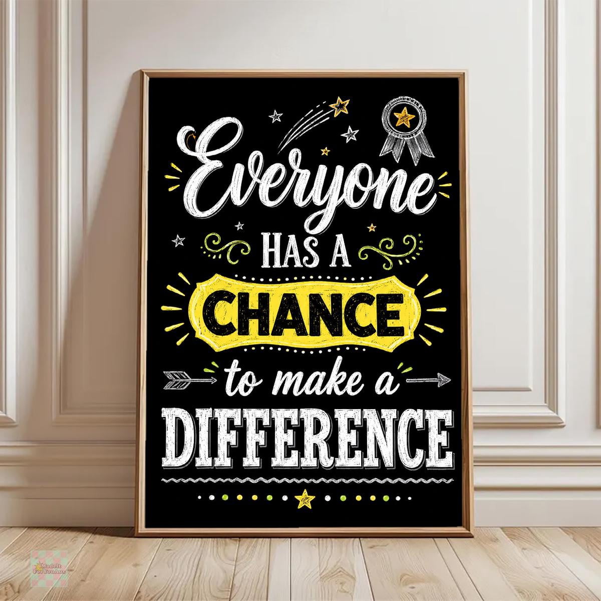 Inspirational Quote Everyone Has A Chance To Make Difference ...