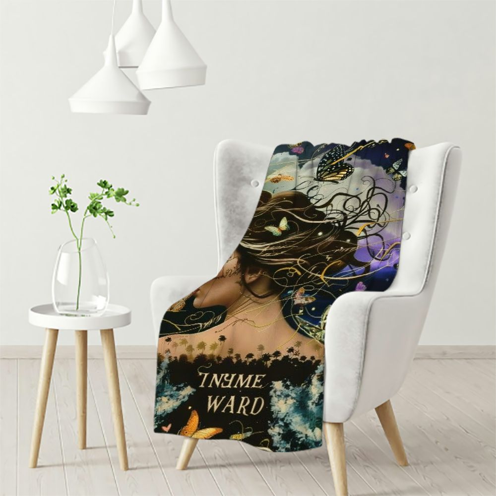 Inspirational Quote Fleece Blanket, Positive Motivational Uplifting