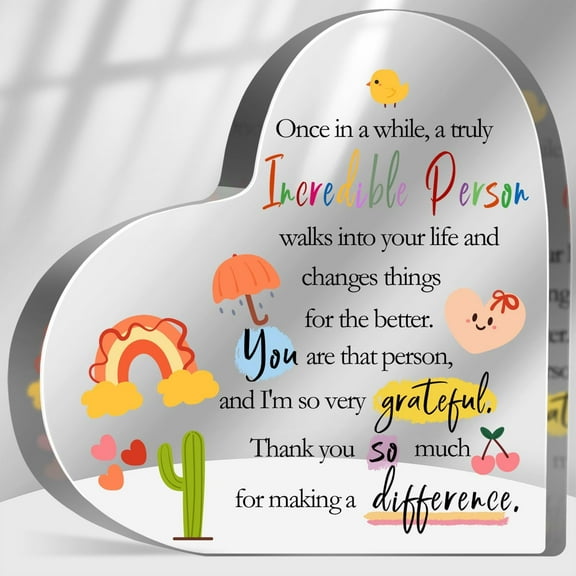 Inspirational Quote Gifts for Women Men, Teacher Appreciation Office Decor Gifts, Thank You Gifts for Teacher Mentor, Gifts for Teaching Assistant, Cute Motivational Office Desk Decor 4x4 inch