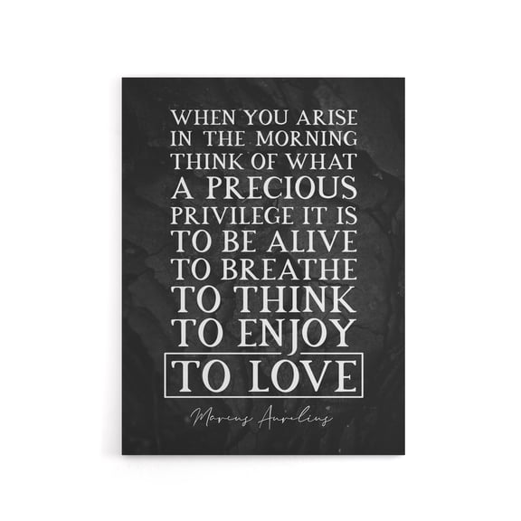 Inspirational Quote Marcus Aurelius Canvas Wall Art Print 12X16"