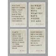 Inspirational Quote Posters - Set of Four 12x18 Prints - Great Gift for Home or Office Decor