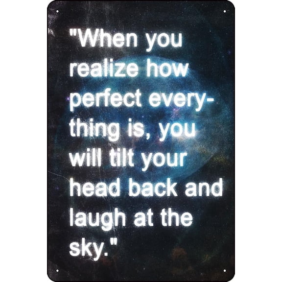 Inspirational Quote Sky Metal Tin Sign Cafe Beer Bar Decoration Plate 8x12 Inch Wall Art Home Decor