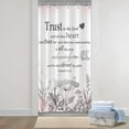 thumbnail image 1 of Inspirational Quote Small Shower Curtain Floral Butterfly Inspirational Stall Shower Curtain Water Repellent Polyester Fabric Scripture Bathroom Curtain Set with 6 Hooks, 36W x 72L inch, 1 of 6