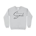 thumbnail image 1 of Inspirational Quote Sweatshirt, Beautiful Soul Calligraphy, Positive Message, Unisex Pullover, Comfy Casual Clothing, Gift for Her, 1 of 10