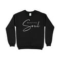 thumbnail image 1 of Inspirational Quote Sweatshirt, Beautiful Soul Calligraphy, Positive Message, Unisex Pullover, Comfy Casual Clothing, Gift for Her, 1 of 11
