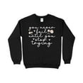thumbnail image 1 of Inspirational Quote Sweatshirt, Floral Motivational Saying, You Never Fail Until You Stop Trying, Women's Cozy Pullover, 1 of 11
