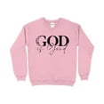 thumbnail image 1 of Inspirational Quote Sweatshirt, God is Good Floral Design, Black and White Unisex Pullover, Christian Faith Apparel, Cozy Winter Wear, 1 of 10