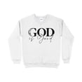 thumbnail image 1 of Inspirational Quote Sweatshirt, God is Good Floral Design, Black and White Unisex Pullover, Christian Faith Apparel, Cozy Winter Wear, 1 of 11