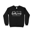 thumbnail image 1 of Inspirational Quote Sweatshirt Make Heaven Crowded - Elegant Script Casual Pullover, Unisex Crewneck, Positive Message Top, 1 of 11