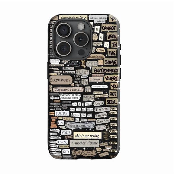 Inspirational Quote Typography Phone Case Positive Mindful Words for iPhone 17 16 15 14 13 12 11 Pro Max