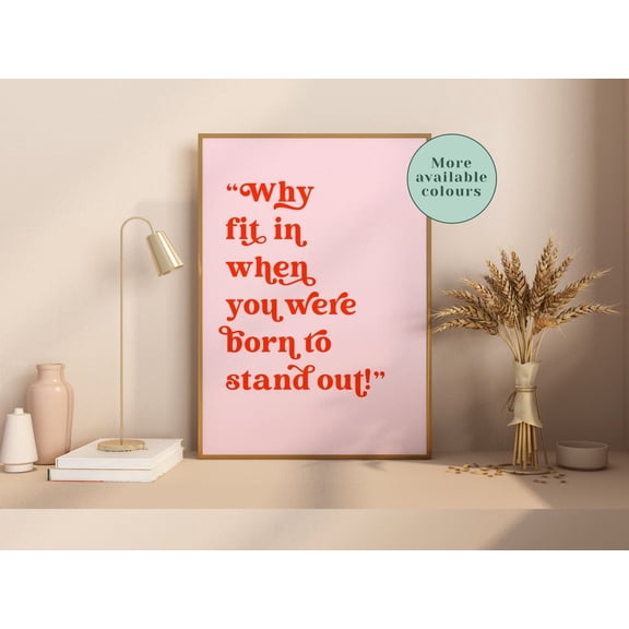 Inspirational Quote Typography Wall Art Print, Unframed Paper Poster 8x10in
