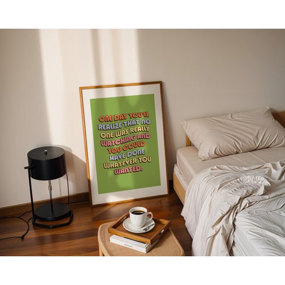Inspirational Quote Typography Wall Art Print, Unframed Paper Poster 8x10in