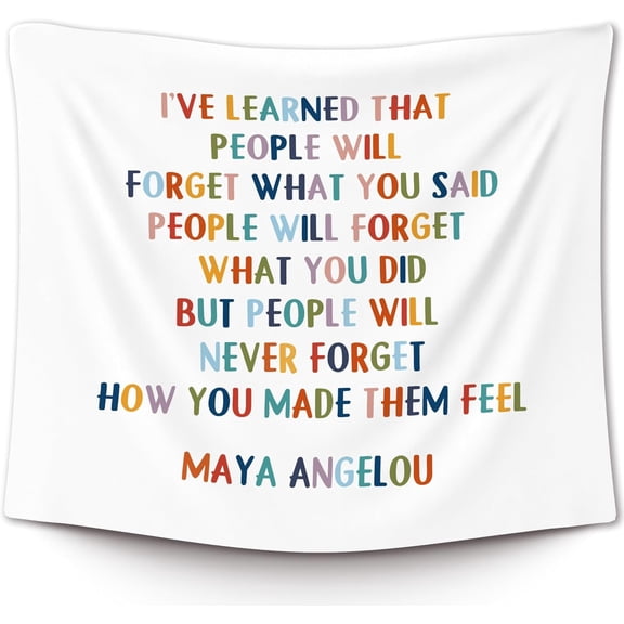 Inspirational Quote Wall Tapestry Boho Colorful Hanging Decor for Bedroom Classroom Living Room 60x50 in