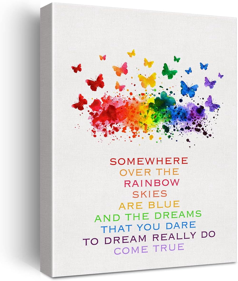 Inspirational Quote Watercolor Print Canvas Wall Art Home Decor ...