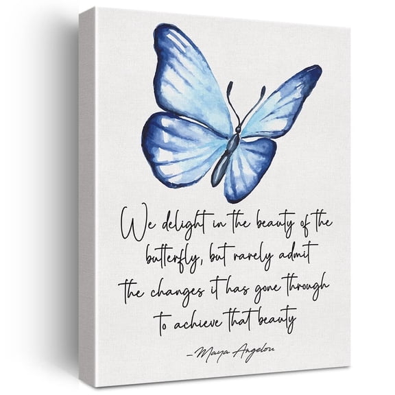Inspirational Quote We Delight in the Beauty of the Butterfly Painting Canvas Wall Art Office Home Decor Motivational Poster Picture Artwork poster