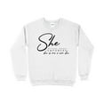 thumbnail image 1 of Inspirational Quote Women Empowerment Sweatshirt, She Motivates Inspires Empowers, Feminist Clothing, Statement Sweater, Gift for Her, 1 of 11
