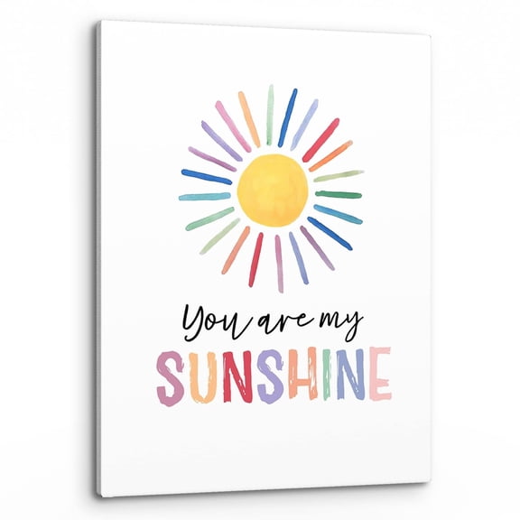 Inspirational Quote You Are My Sunshine Wall Art,Boho Sun Sunshine Print Canvas Painting Artwork Home Teens Girls Kids Bedroom Living Room Nursery Classroom