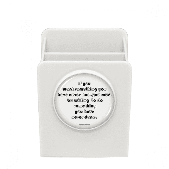 Inspirational Quote for doing quote Desk Pencil Holder Cup Pen Organizer