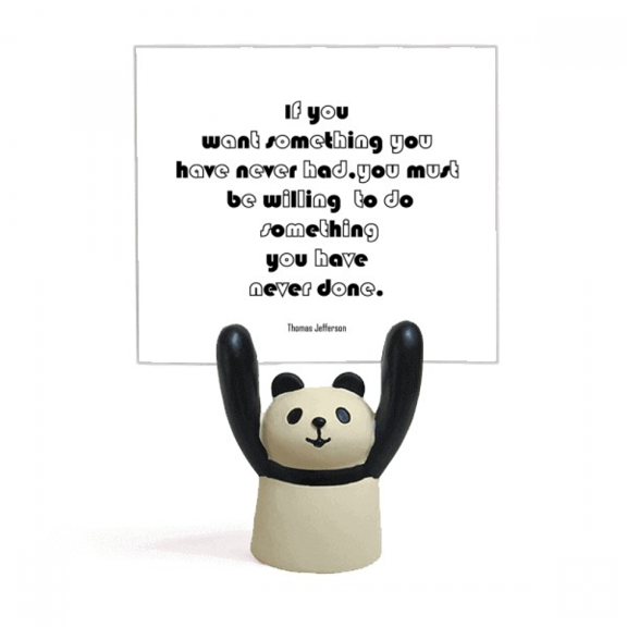 Inspirational Quote for doing quote Memo Holder Cartoon Animal Panda Stand Decoration