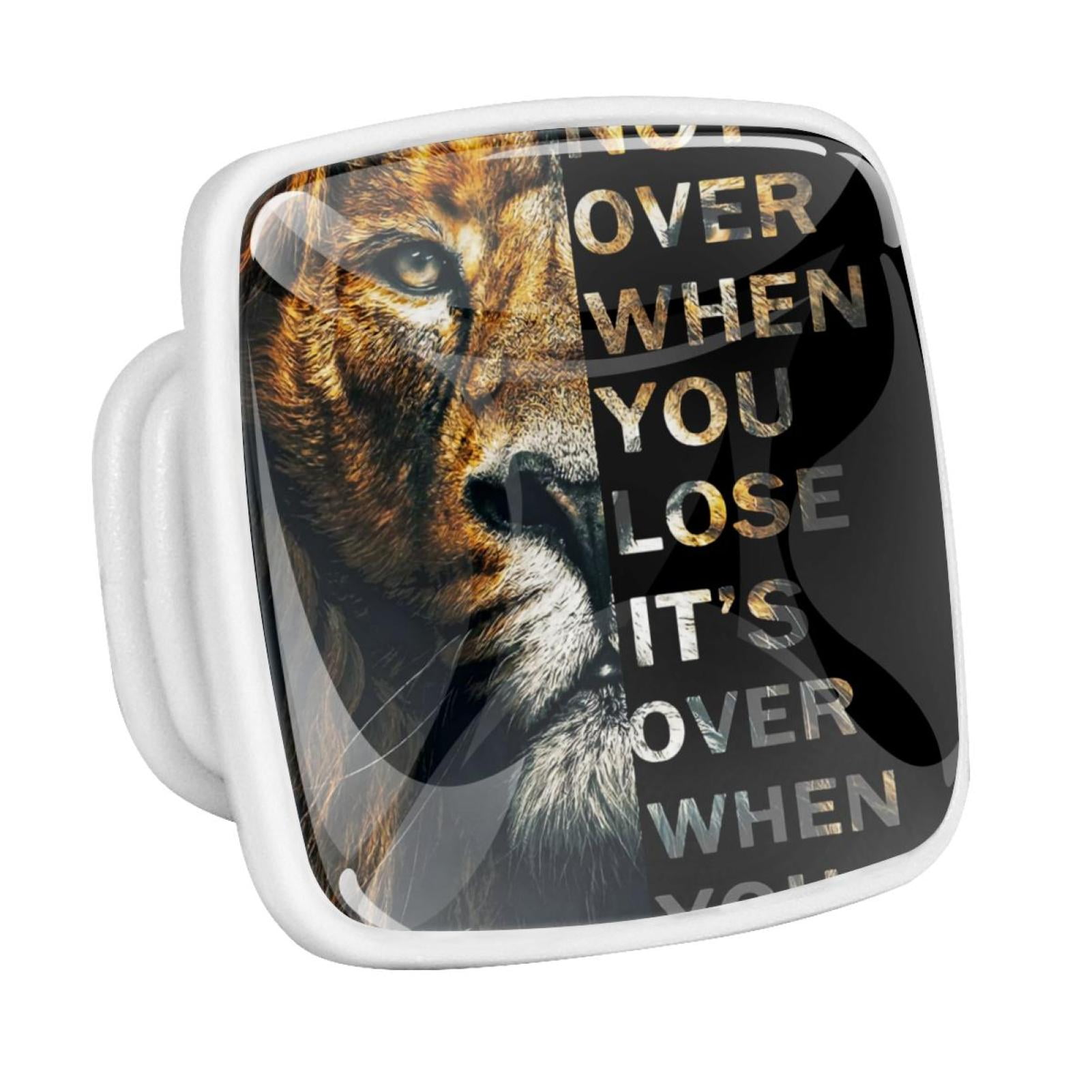 Inspirational Quotes Animal Fluorescent Drawer Pulls with Screws Square