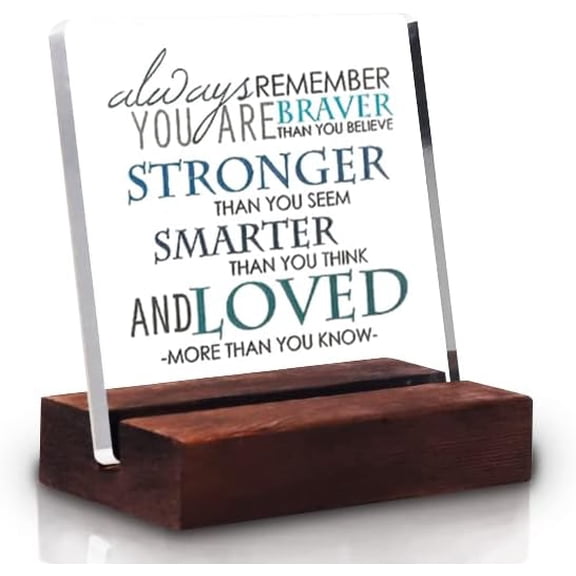 Inspirational Quotes Clear Acrylic Desk Decorative Sign with Stand Gifts For Women Best Friend Encouragement Cheer Up Gifts Home Office Inspiration Positive Sign Coworker Motivational Sign