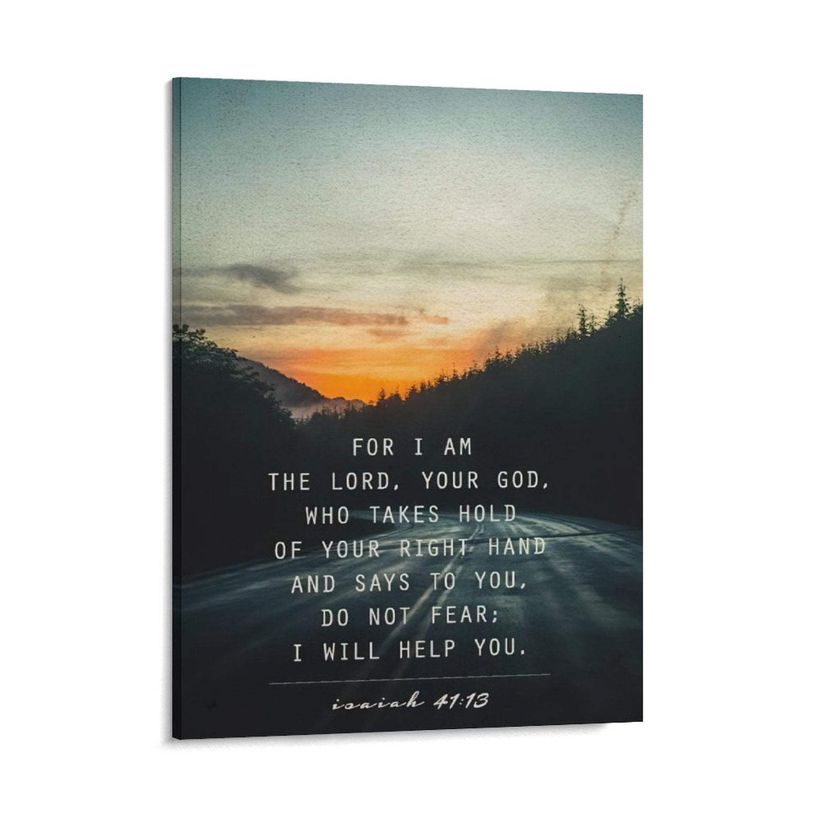 Inspirational Quotes Isaiah 41 13 Wall Art Bible Poetry Verses Framed ...