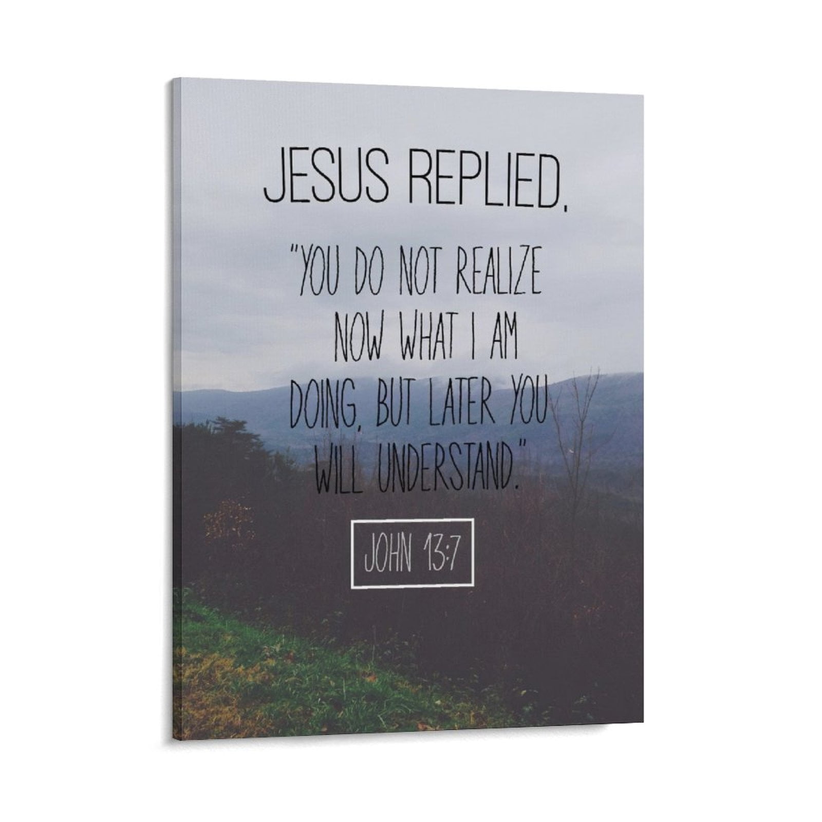 Inspirational Quotes John 13 7 Wall Art Bible Poetry Verses Framed ...