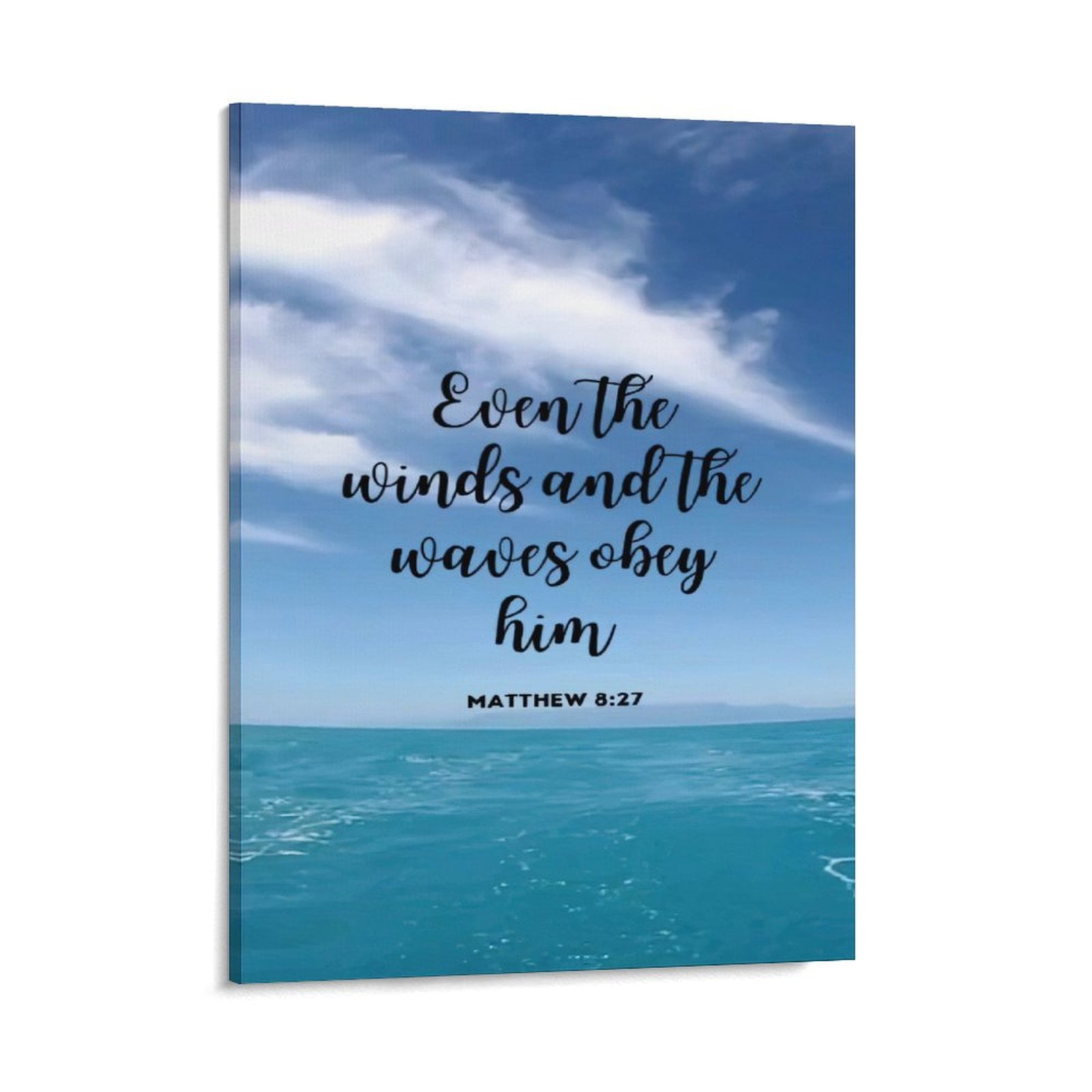 Inspirational Quotes Matthew 8 27 Wall Art Bible Poetry Verses Framed ...