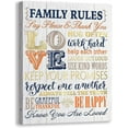 thumbnail image 1 of Inspirational Quotes Motto Canvas Wall Art,Family Prints Signs Framed, Retro Artwork Decoration for Bedroom, Living Room, Home Wall Decor (8 x 24 inch, Family), 1 of 6