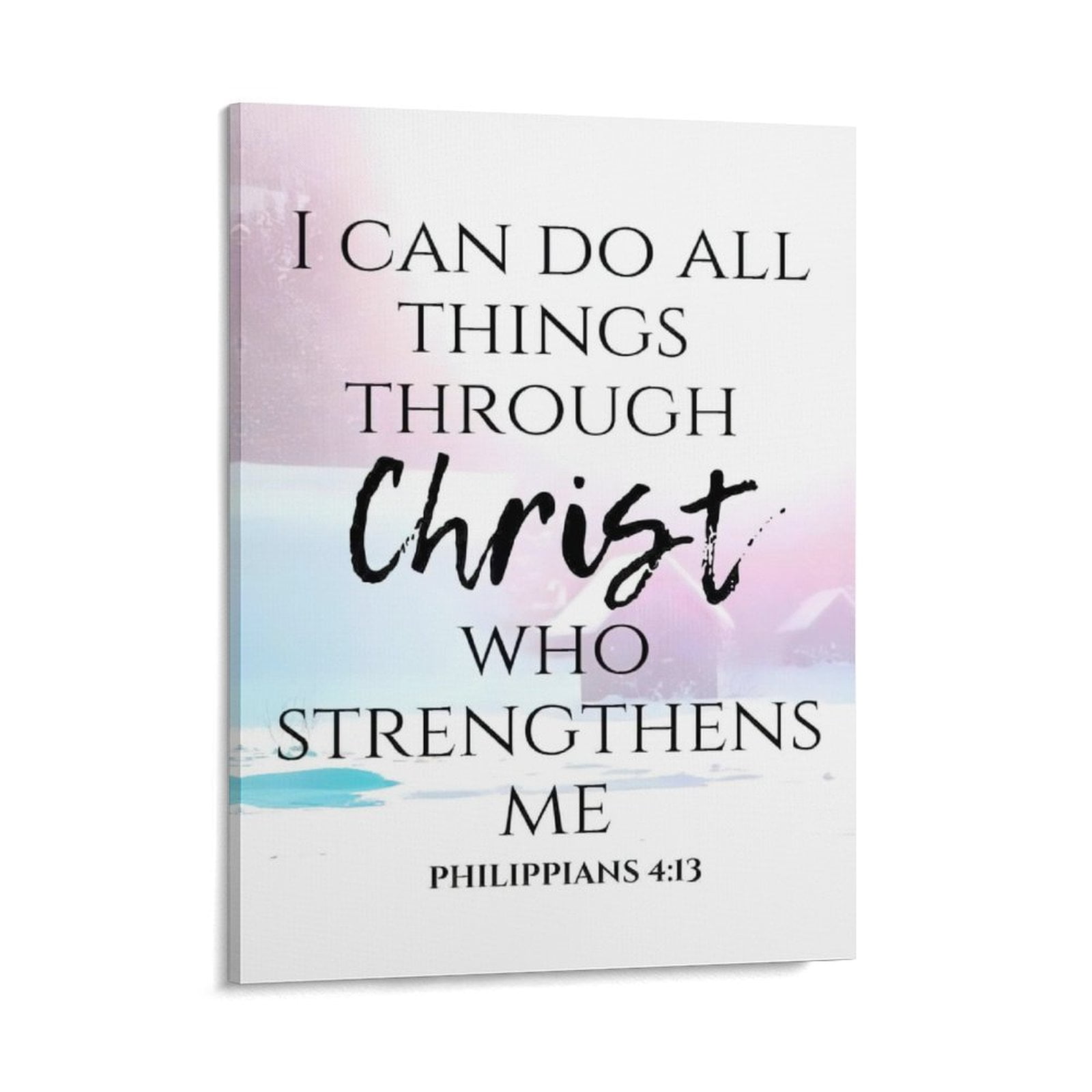 Inspirational Quotes Philipplans 4 13 Wall Art Bible Poetry Verses ...