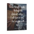 thumbnail image 1 of Inspirational Quotes Psalm 23 4 Wall Art Bible Poetry Verses Framed Canvas Wall Art for Home Living Room Farmhouse Wall Decor Poster 11x14inch(28x35cm), 1 of 5